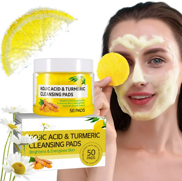 Cleansing pads with turmeric and silk